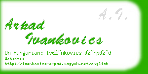 arpad ivankovics business card
